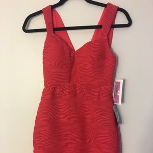 Nordstrom Red Wavy Bodycon dress
